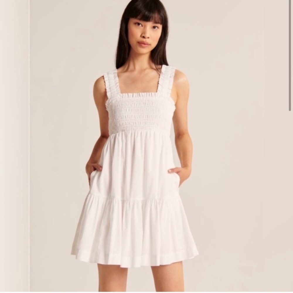 Abercrombie & Fitch Smocked Bodice Mini Dress